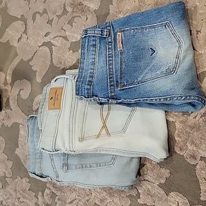 Four pair girl denim jeans